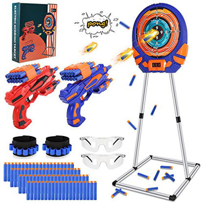 Picture of Shooting Target for Nerf w/Toy Guns and Foam Darts, 2021 Released Digital Shooting Game with Touch Screen Practice Target, Electronic Scoring Targets for Nerf Gun for Kids Aged 5 -13 Boys, Girls