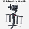 Picture of UURig DH13 Dual Handle Grip for DJI Ronin S/Ronin SC Camera Stabilizer, Cold Shoe Microphone/Light/Monitor Extension Position Adjustable Video Shooting Accessories