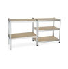 Picture of Amazon Basics Medium Duty Storage Shelving Double Post Press Board Shelf, 36 x 18 x 72 Inch, Aluminum