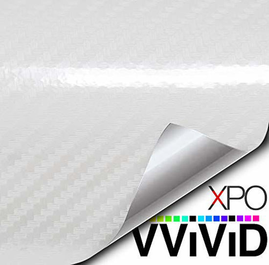 Picture of VViViD Epoxy High Gloss Carbon Fiber Automotive Vinyl Wrap (White, 6ft x 5ft)