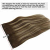 Picture of GOO GOO Hair Extensions Human Hair Dark Brown Halo Hair Extensions 100g 20 Inch 100g Straight Hidden Crown Extensions Transparent Fish Line Invisible Hairpiece