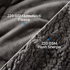 Picture of Weighted Blanket 15 lbs 60x80 inches, Cottonblue Queen Size Flannel and Shaggy Sherpa Warm Heavy Blanket, Great for Calming and Relax, Fluffy Soft Bedding Blanket,Grey