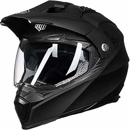 Matte black 2025 dirt bike helmet