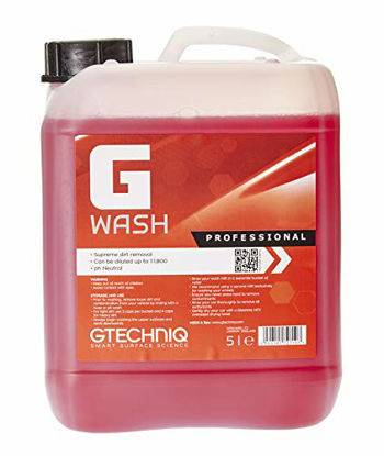 Picture of GTECHNIQ W1 GWash - High Foam Content; Breaks Bond Between Dirt Film and Paintwork; Lubricates for Minimal Surface Abrasion; Maximum Gloss Retention; Reduced Micro Scratching (5 Liters)