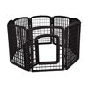 Picture of Amazon Basics 8-Panel Plastic Pet Pen Fence Enclosure With Gate - 64 x 64 x 34 Inches, Black