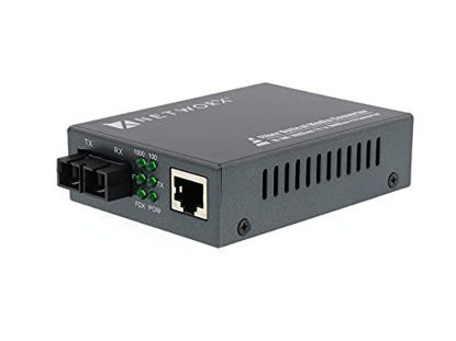 Picture of Networx Gigabit Fiber Media Converter - UTP to 1000Base-LX - SC Multimode, 550m, 1300/1310nm