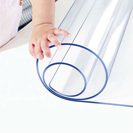 Picture of 40x108 inch Clear PVC Office Desk Pad for Computer Vinyl Glass Table Protector for Dining Room Night Table Mouse Pad Blotter Desk Writing Surface Protection Mat for Office Home Waterproof Easy Clean