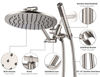 Picture of G-Promise All Metal Dual Shower Head Combo | 8" Rainfall Shower Head, Handheld Shower Wand | Smooth 3-way Diverter | with Adjustable Extender - An Upgrade of Shower Experience (Brushed Nickel)