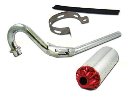 Picture of MAXFASTMAX(TM) HIGH PERFORMANCE AFTERMARKET Red Racing Muffler Exhaust Pipe System FOR CRF50 XR50 XR CRF 50 70 or Similar Pit Dirt Bikes