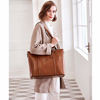 Picture of BOSTANTEN Womens Leather Laptop Tote Office Shoulder Handbag Vintage Briefcase 15.6 inch Computer Work Purse Brown