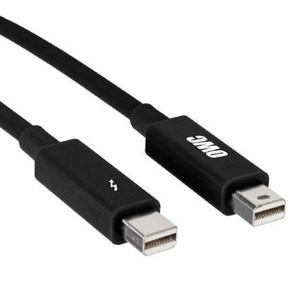 Picture of OWC Premium Thunderbolt 2 Cable, 1.0 meter (39 inch, 3.2 feet), Black, (OWCCBLTB1MBKP)