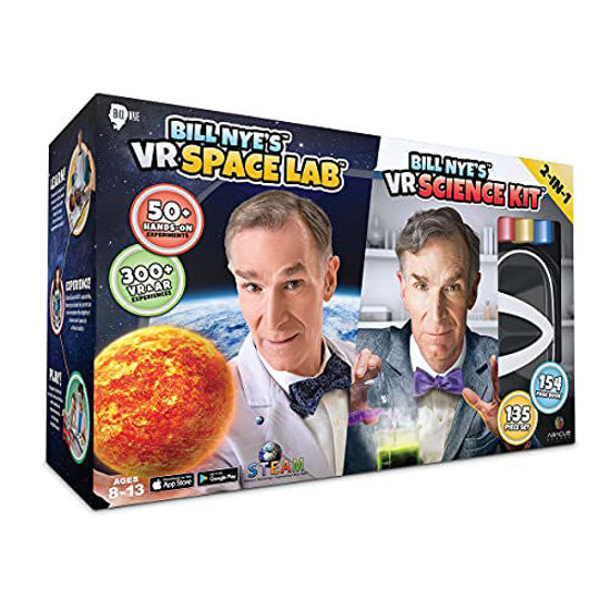 Picture of Abacus Brands Bill Nye's VR Science Kit and VR Space Lab - Virtual Reality Kids Science Kit, Book and Interactive STEM Learning Activity Set (2 in 1 Combo Pack)