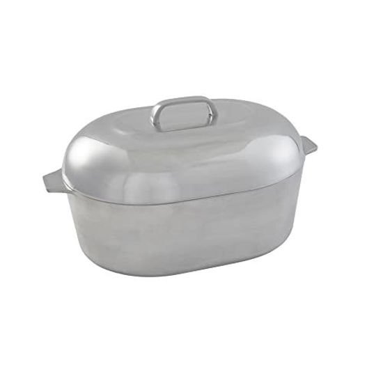 Picture of IMUSA USA Heavy Duty Cajun Oval Cast Aluminum Roaster 13", Silver