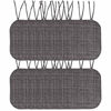 Picture of Sweet Home Collection Chair Cushion Memory Foam Pads with Ties Honeycomb Pattern Slip Non Skid Rubber Back Rounded Square 16" x 16" Seat Cover, 12 Count (Pack of 1), Aria Gray/Black 4