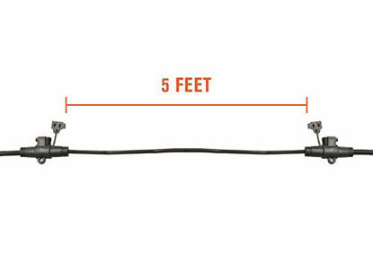 Picture of 50 FT Multi-Outlet 14/3 Extension Cord, 10 Outlets Evenly Spaced Every 5 Feet, Indoor / Outdoor Christmas Lighting, Holiday Decorations, Uplighting, Stage Backlines, Indoor / Outdoor