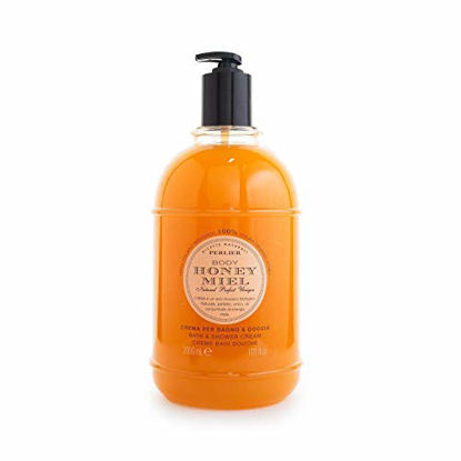 Picture of Perlier Sweet Honey Miel Shower & Bath Cream - Nourishing & Soothing Luxury Bath Cream Made With 100% Organic Italian Honey For Deep Moisturization And Hydration (101.4 oz, 101.3 fl. oz)