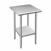 Picture of ROCKPOINT Stainless Steel Table for Prep & Work 24x24 Inches, NSF Metal Commercial Kitchen Table with Adjustable Under Shelf and Table Foot for Restaurant, Home and Hotel