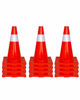 Picture of 12 Pcs Traffic Safety Road Cones - 18 Inch Orange Traffic Parking Cons with Reflective Collar