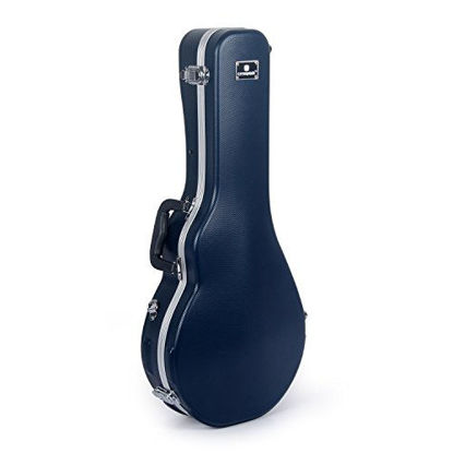 Picture of Crossrock CRA860MFBL ABS Molded F-Style Mandolin Hard Shell case-with Backpack Straps in Blue