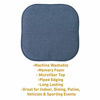 Picture of Sweet Home Collection Chair Cushion Memory Foam Pads Honeycomb Pattern Slip Non Skid Rubber Back Rounded Square 16" x 16" Seat Cover, 12 Pack, Alexis Denim