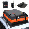 Picture of MeeFar Car Roof Bag XBEEK Rooftop top Cargo Carrier Bag Waterproof 15 Cubic feet for All Cars with/Without Rack, Includes Anti-Slip Mat, 8 Reinforced Straps, 6 Door Hooks, Luggage Lock