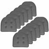 Picture of Sweet Home Collection Chair Cushion Memory Foam Pads Tufted Slip Non Skid Rubber Back U-Shaped 17" x 16" Seat Cover, 12 Pack, Faux Leather Gray