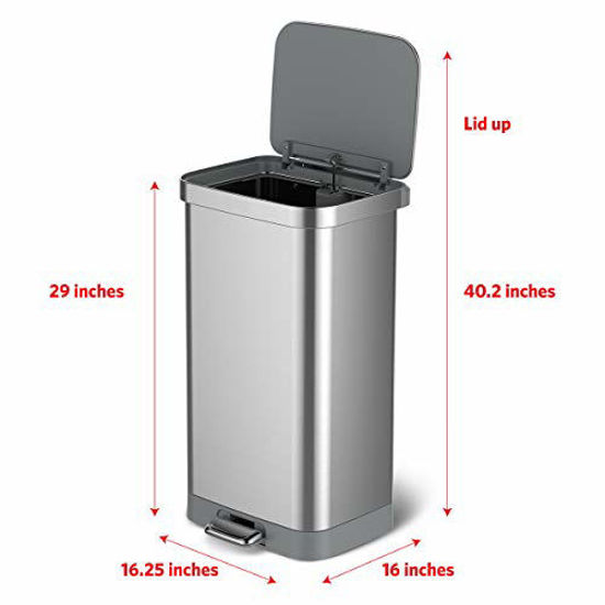 GetUSCart- Glad Stainless Steel Step Trash Can with Clorox Odor ...