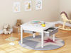 Picture of UTEX 2 in 1 Kids Construction Play Table with Storage Drawers and Built in Plate (White)