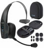 Picture of BlueParrott B350-XT BPB-35020 Noise Canceling Bluetooth Headset with 300-FT Wireless Range for iOS and Android Bundle with Blucoil Headphones Carrying Case, and Replacement Ear Pads