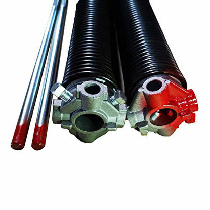 Picture of Garage Door Torsion Springs 1.75(Pair) with Non-Slip Winding Bars, Coated Torsion Springs with a Minimum of 10,000 Cycles (0.225X1.75''X25'')-5set