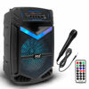 Picture of Portable Bluetooth PA Speaker System - 800W Rechargeable Outdoor Bluetooth Speaker Portable PA System w/ 12 Subwoofer 1 Tweeter, Recording Function, Mic In Party Lights USB/SD Radio - Pyle PPHP1242B