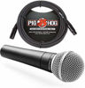 Picture of Shure SM58 Cardioid Vocal Microphone & Pig Hog Mic Cable, 20ft XLR - Bundle (Black)