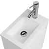 Picture of eclife Bathroom Vanity W/Sink Combo 16 for Small Space MDF Paint Modern Design White Wall Mounted Cabinet Set, White Resin Basin Sink Top, Chrome Faucet W/Flexible U Shape Drain B10W