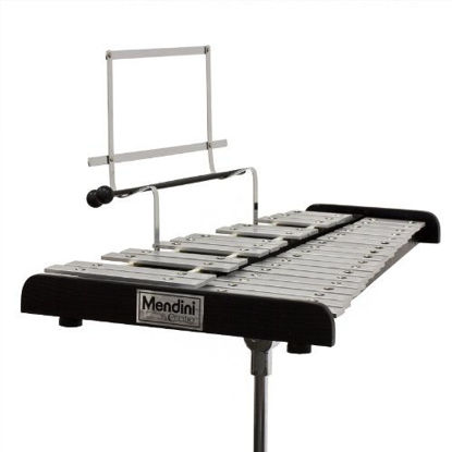 Picture of Mendini by CECILIO Student Beginner Glockenspiel Bell Kit with Muted Practice Pad, a Pair of Glockenspiel Mallets, Wooden Drum Sticks, Adjustable Stand, and Carry Bag (30 Notes G5 - C8)