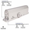 Picture of Commercial Door Closer FS-7600 - Adjustable Grade 1 Commercial Standard Automatic Door Closing Mechanism - ADA Compliant - Aluminium Finish - Medium Traffic Areas -Fitting Instructions UL Listed