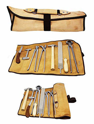 Picture of CHALLENGER 8 Piece Horse Farrier Hoof Grooming Shoe Care Tool Kit w/Carry Bag 98448