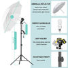 Picture of Photography Lighting Kit 8.5x10ft - Backdrop Stand Support Kit with Muslin Black/White/Green Screen, Umbrella Softbox Set Continuous Lights for Photo Studio, Video Recording, Extra Camera Tripod