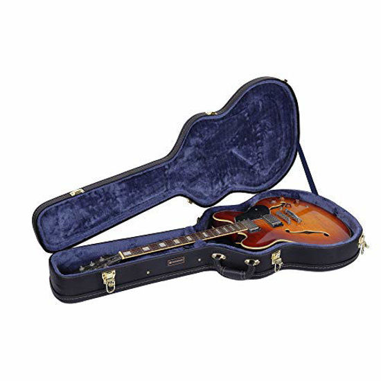 Picture of Crossrock Wooden Case for 335 Style 6 Strings Semi-Hollow & Hollowbody Electric Guitars, Black (CRW620SABK)