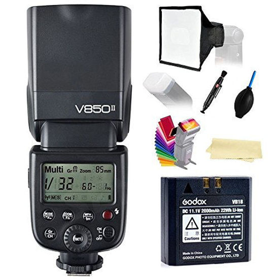 Picture of Godox Ving V850II GN60 2.4G 1/8000s HSS Camera Flash Speedlight ,1.5s recycle time & 650 Full Power Pops with 2000mAh Li-ion Battery compatible for Canon Nikon Pentax Olympas