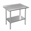 Picture of ROCKPOINT Stainless Steel Table for Prep & Work with Backsplash 36x24 Inches, NSF Metal Commercial Kitchen Table with Adjustable Under Shelf and Table Foot for Restaurant, Home and Hotel