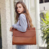 Picture of Briefcase for Women Oil Wax Leather Vintage 15.6 Inch Laptop Business Shoulder Bag Brown