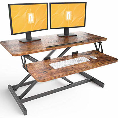 Standing Desk Mat with Bar, Wooden Wobble Balance Board with Ergonomic  Design Comfort Floor Mat-FEZIBO