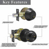 Picture of Probrico Front Door Keyed Entry Knobs and Single Cylinder Deadbolt Combo Sets, Flat Black, Keyed Alike Locksets,6 Pack