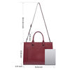 Picture of CLUCI Briefcase for Women Leather Business Slim 15.6 Inch Laptop Shoulder Bag Wine Red