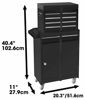 Picture of Torin ATBT1204B-BLACK Rolling Garage Workshop Tool Organizer: Detachable 4 Drawer Tool Chest with Large Storage Cabinet and Adjustable Shelf, Black