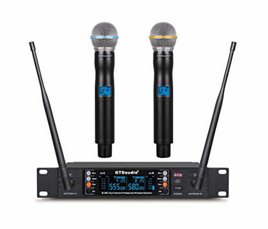 GetUSCart GTD Audio 2x100 Adjustable Channels UHF Wireless