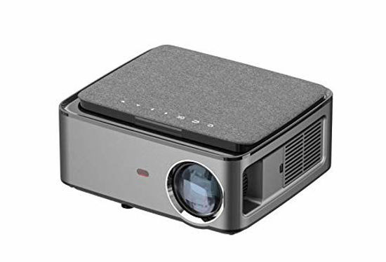 Picture of Projector, WiMiUS Native 1080P Projector Support 4K, 50% Zoom Function Compatible with PC, DVD Player, Smartphone