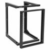 Picture of NavePoint 12U Wall Mount Open Frame Network Rack, Swing Out Hinged Gate,24 Inch Depth, Holds Network Servers and AV Equipment, Easy Rear Access to Equipment, Gate Opens 180 Degrees from Either Side