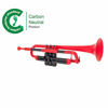 Picture of pInstrument pTrumpet Plastic Trumpet - Mouthpieces and Carrying Bag - Lightweight Versatile, Comfortable Ergonomic Grip - Bb Authentic Sound for Student & Beginner - Durable ABS Construction - Red