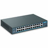 Picture of YuanLey 26 Port PoE Switch, 24 PoE+ Port 100Mbps, 2 Uplink Gigabit, 802.3af/at 400W High Power, Rackmount Unmanaged Plug and Play